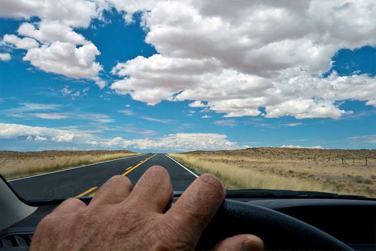 driving on road